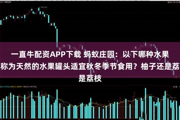 一直牛配资APP下载 蚂蚁庄园：以下哪种水果被称为天然的水果罐头适宜秋冬季节食用？柚子还是荔枝