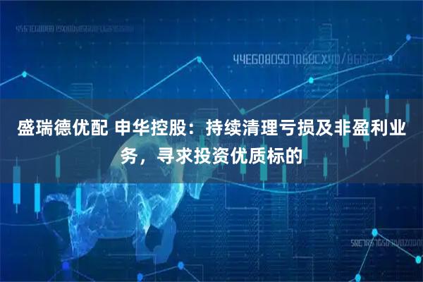 盛瑞德优配 申华控股：持续清理亏损及非盈利业务，寻求投资优质标的