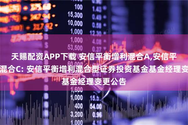 天赐配资APP下载 安信平衡增利混合A,安信平衡增利混合C: 安信平衡增利混合型证券投资基金基金经理变更公告
